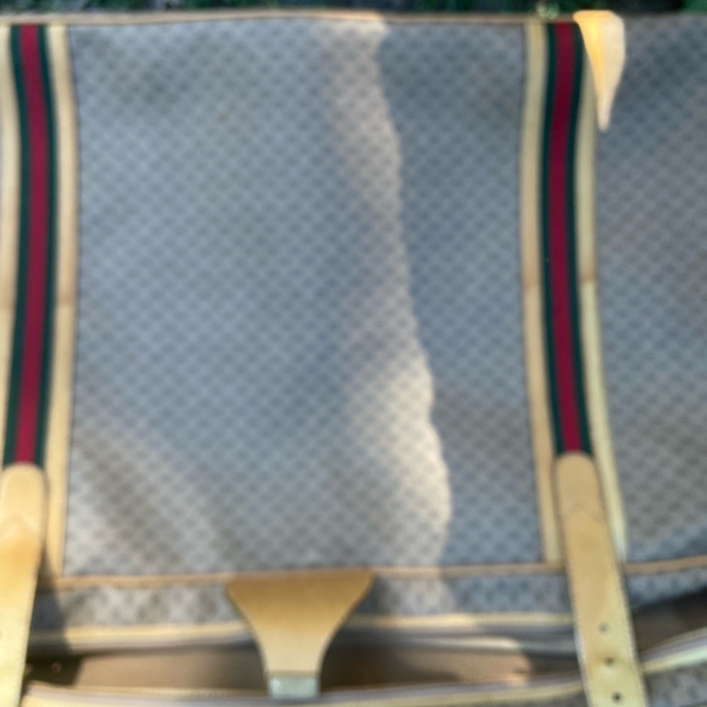 Vintage GUCCI Brown and Cream Luggage USED CONDITION CHECK PIC BEFORE PURCHASING - Picture 11 of 13